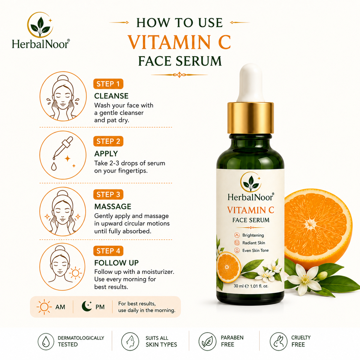 HerbalNoor Vitamin C Face Serum (30 ml)