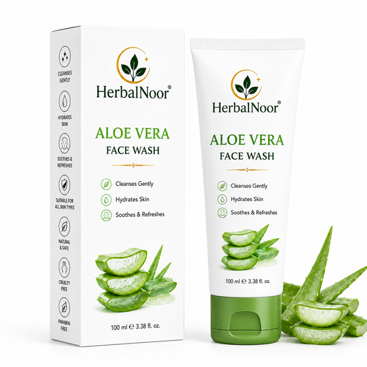 HerbalNoor Aloe Vera Face Wash | Hydrating Daily Face Cleanser for All Skin Types