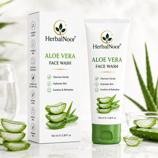 HerbalNoor Aloe Vera Face Wash | Hydrating Daily Face Cleanser for All Skin Types